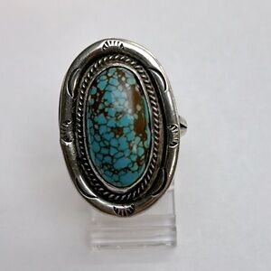 Vintage Sterling Silver and Turquoise Native American Ring